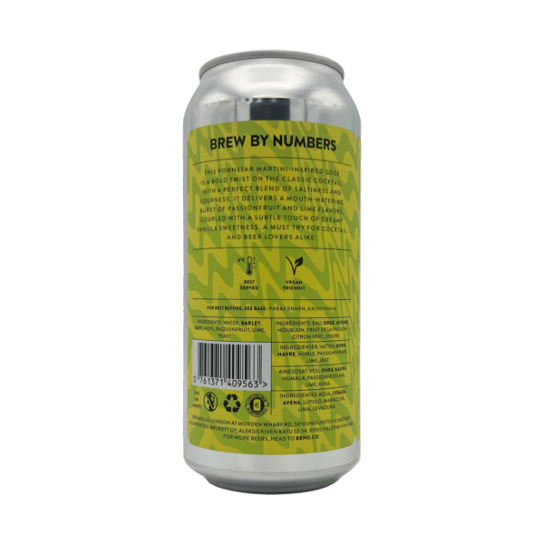 19 Porn Star Martini Gose by Brew By Numbers back