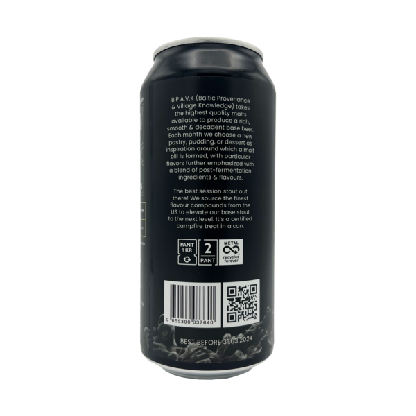 Chocolate Marshmallow S'more Pastry Stout by Three Hills back