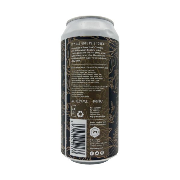 Its All Gone Pete Tonko by 71 Brewing & Brew York back