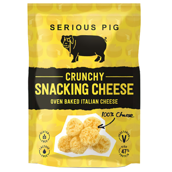 Crunchy snacking cheese by Serious Pig