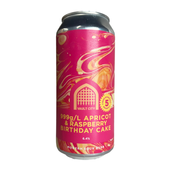 999gL Apricot & Raspberry Birthday Cake by Vault city Brewing